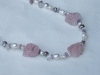 Wire Wrapped Rose Quartz Freshwater Pearl Necklace